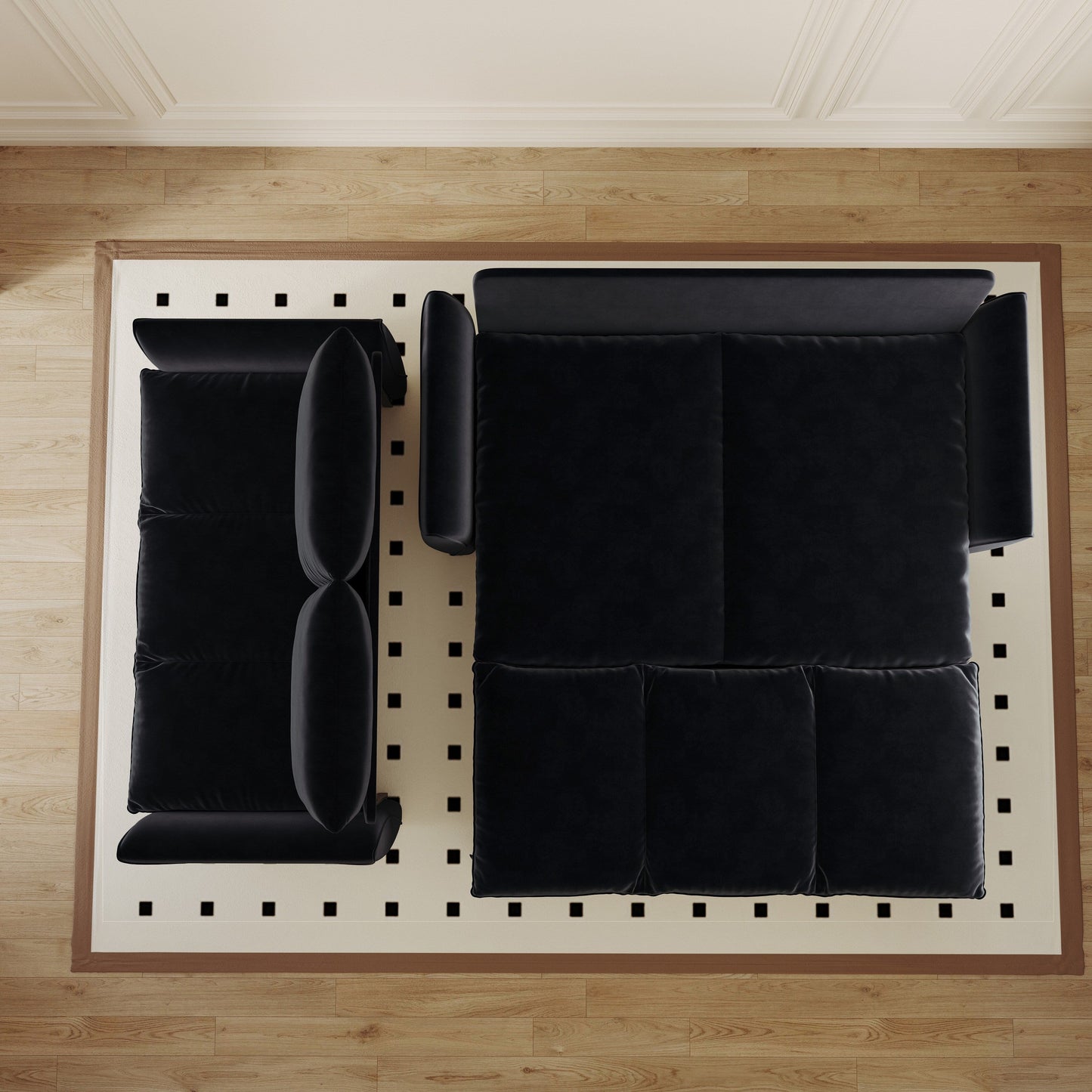 3-Seat Convertible Sleeper Sofa Bed with 2-in-1 Pillow & Blanket Set