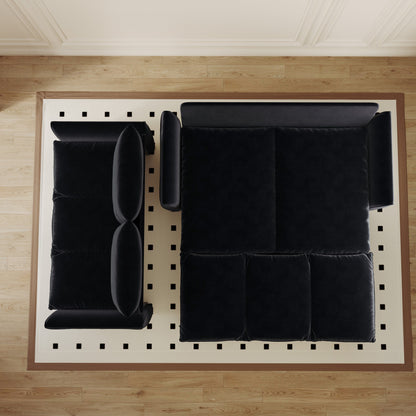 3-Seat Convertible Sleeper Sofa Bed with 2-in-1 Pillow & Blanket Set