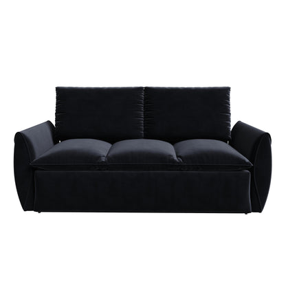 3-Seat Convertible Sleeper Sofa Bed with 2-in-1 Pillow & Blanket Set
