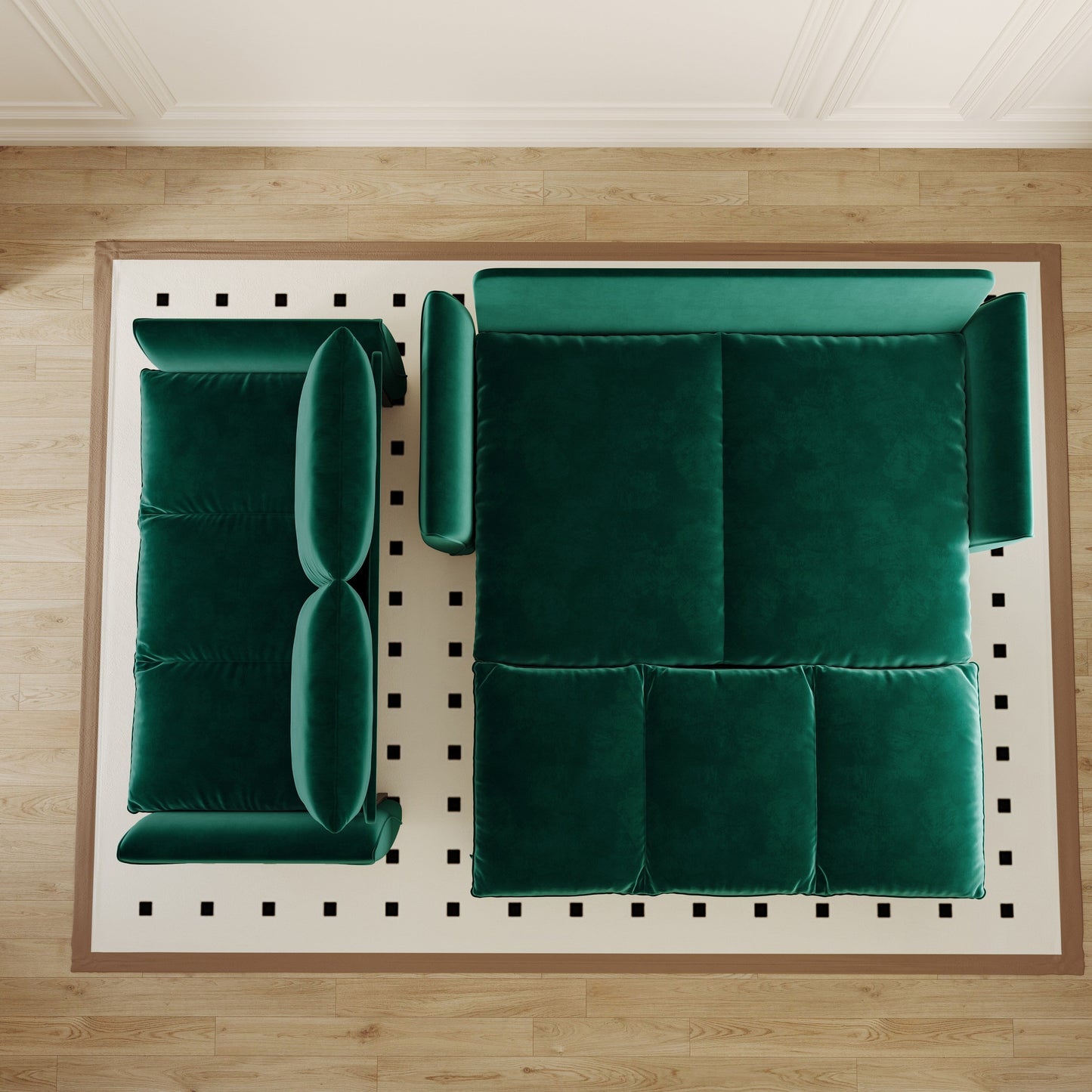 3-Seat Convertible Sleeper Sofa Bed with 2-in-1 Pillow & Blanket Set