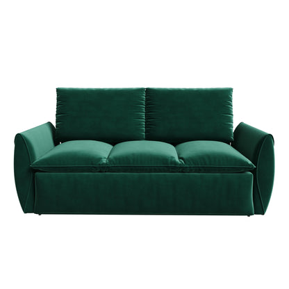 3-Seat Convertible Sleeper Sofa Bed with 2-in-1 Pillow & Blanket Set