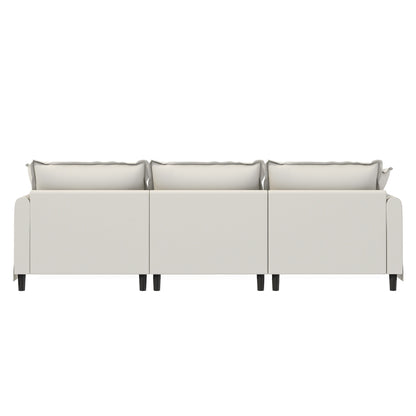 3 Seat Sofa Module For Modular Sectional Sofa,Wide Seat,Chenille Cloud Couch With Throw Pillows