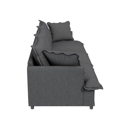 3 Seat Sofa Module For Modular Sectional Sofa,Wide Seat,Chenille Cloud Couch With Throw Pillows
