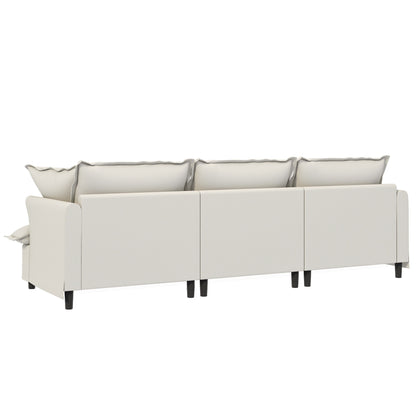 3 Seat Sofa Module For Modular Sectional Sofa,Wide Seat,Chenille Cloud Couch With Throw Pillows