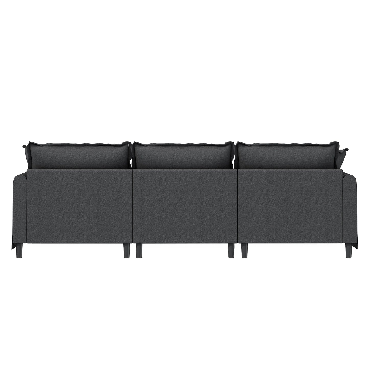 3 Seat Sofa Module For Modular Sectional Sofa,Wide Seat,Chenille Cloud Couch With Throw Pillows