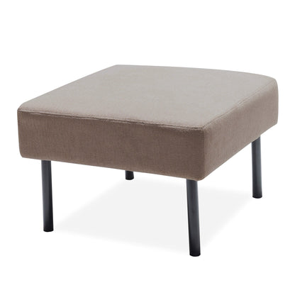3 Seater L-Shaped Polyester Fabric Sofa with Ottoman, Modern Upholstered Sofa, Comfy Small Couches for Small Space