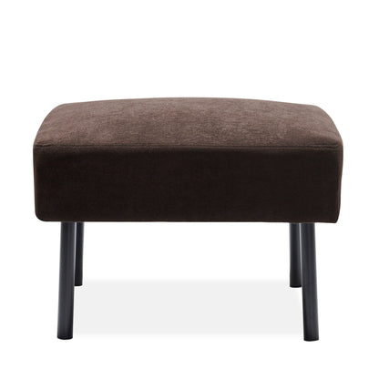 3 Seater L-Shaped Polyester Fabric Sofa with Ottoman, Modern Upholstered Sofa, Comfy Small Couches for Small Space