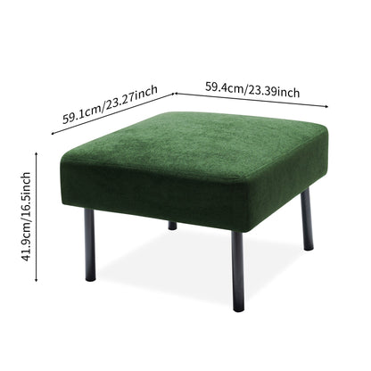 3 Seater L-Shaped Polyester Fabric Sofa with Ottoman, Modern Upholstered Sofa, Comfy Small Couches for Small Space