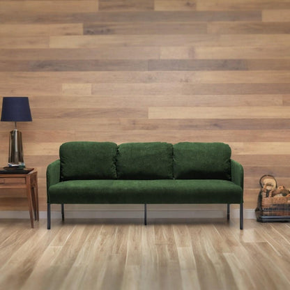 3 Seater Polyester Fabric Sofa, Modern Upholstered Sofa, Comfy Small Couches for Small Space Living Room, Bedroom, Office