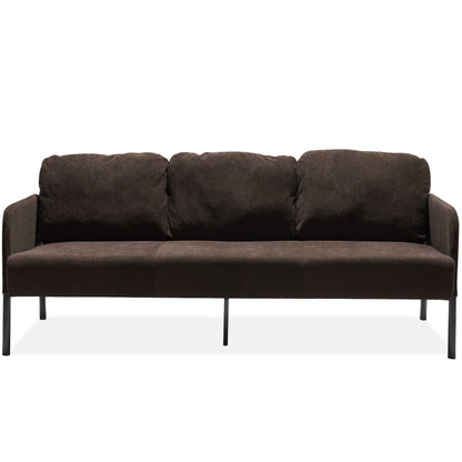 3 Seater Polyester Fabric Sofa, Modern Upholstered Sofa, Comfy Small Couches for Small Space Living Room, Bedroom, Office