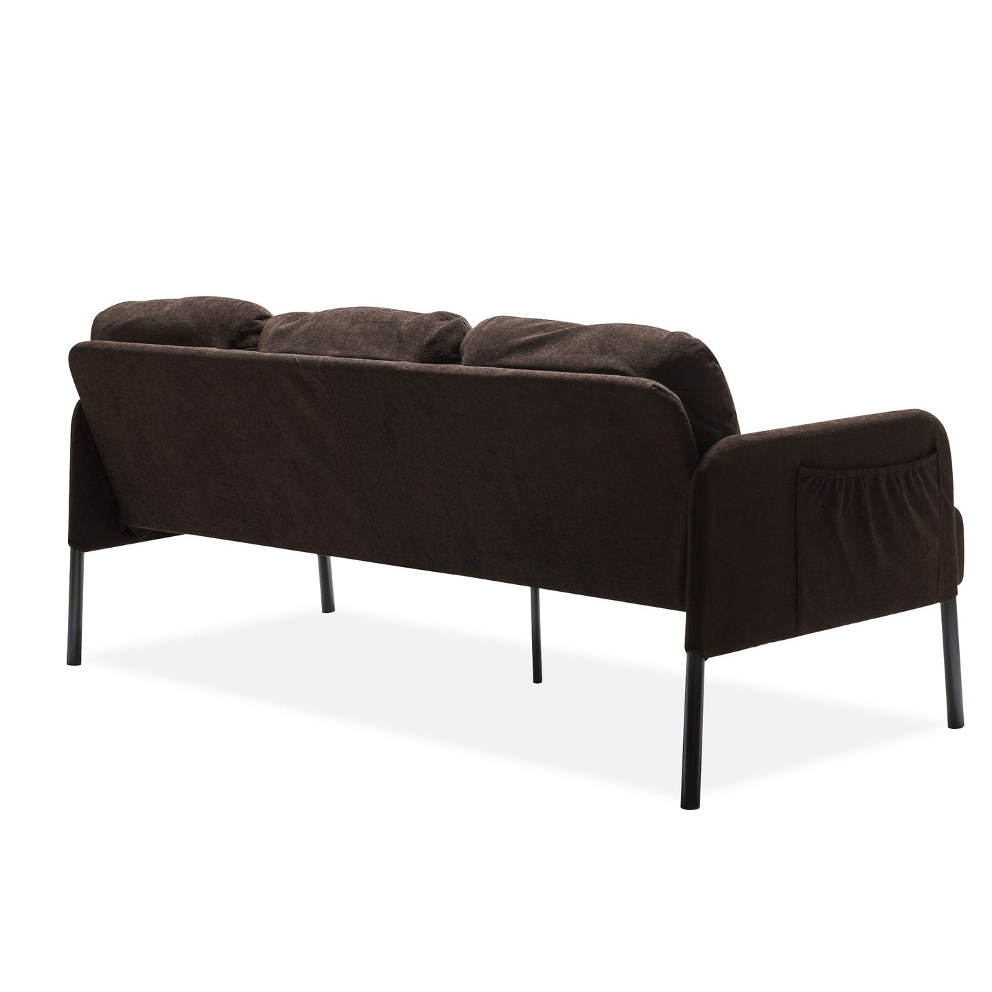 3 Seater Polyester Fabric Sofa, Modern Upholstered Sofa, Comfy Small Couches for Small Space Living Room, Bedroom, Office