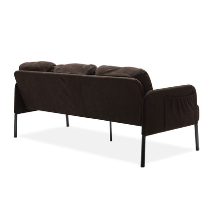 3 Seater Polyester Fabric Sofa, Modern Upholstered Sofa, Comfy Small Couches for Small Space Living Room, Bedroom, Office