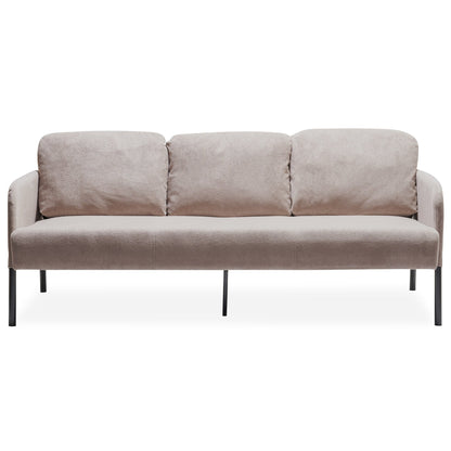 3 Seater Polyester Fabric Sofa, Modern Upholstered Sofa, Comfy Small Couches for Small Space Living Room, Bedroom, Office