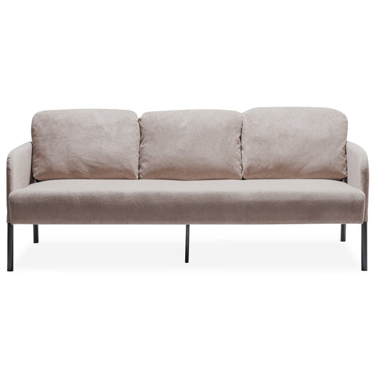 3 Seater Polyester Fabric Sofa, Modern Upholstered Sofa, Comfy Small Couches for Small Space Living Room, Bedroom, Office