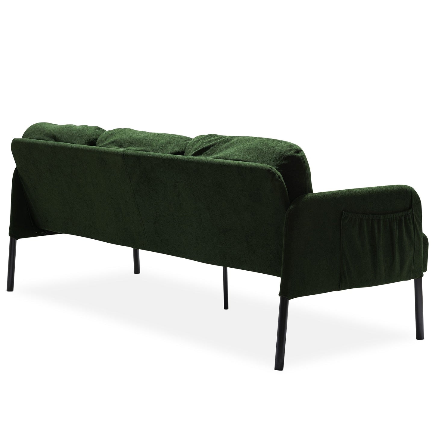 3 Seater Polyester Fabric Sofa, Modern Upholstered Sofa, Comfy Small Couches for Small Space Living Room, Bedroom, Office