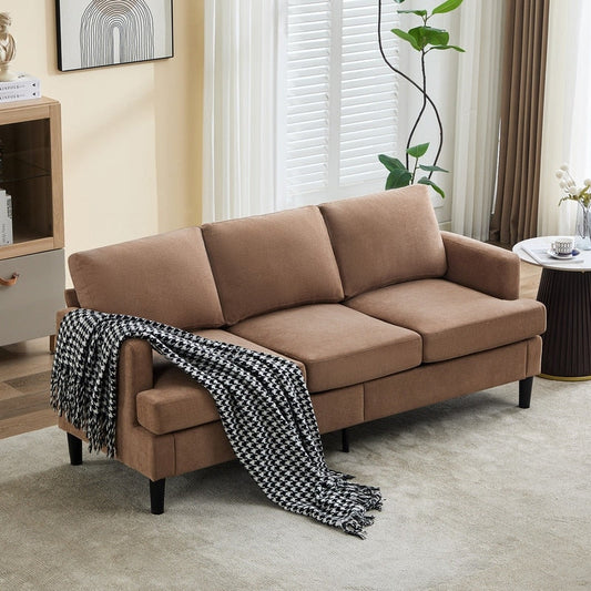 3-Seater Sofa - Breathable Fabric, Supportive Armrests & Sturdy Legs
