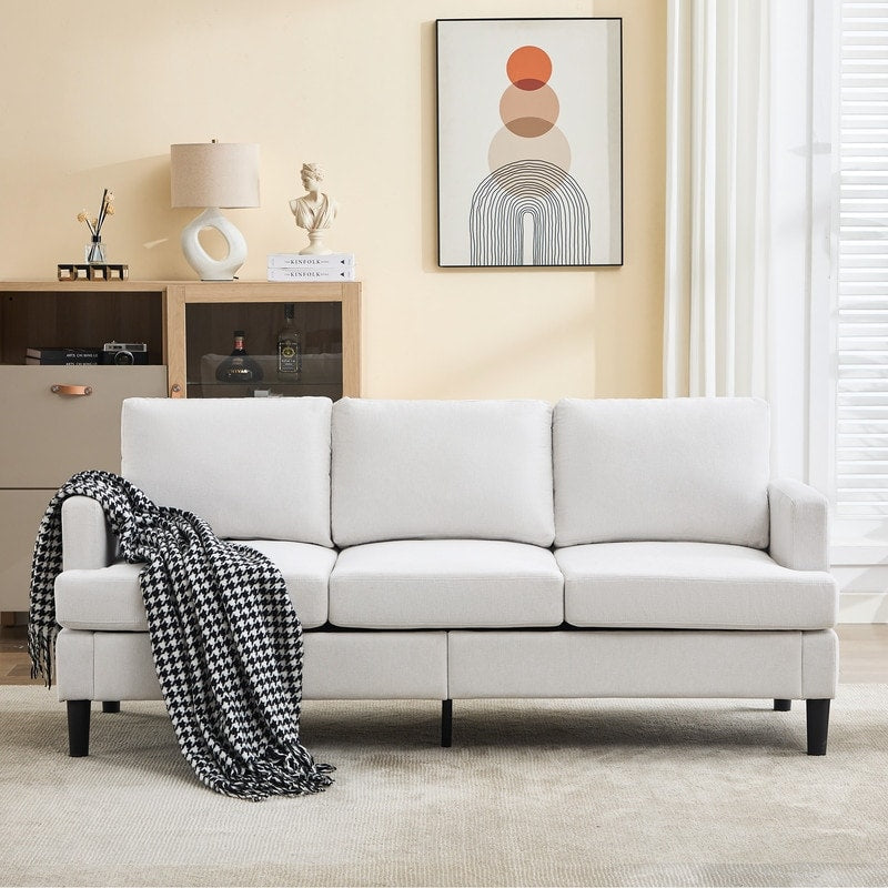 3-Seater Sofa - Breathable Fabric, Supportive Armrests & Sturdy Legs