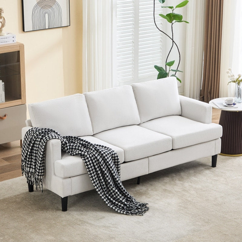3-Seater Sofa - Breathable Fabric, Supportive Armrests & Sturdy Legs