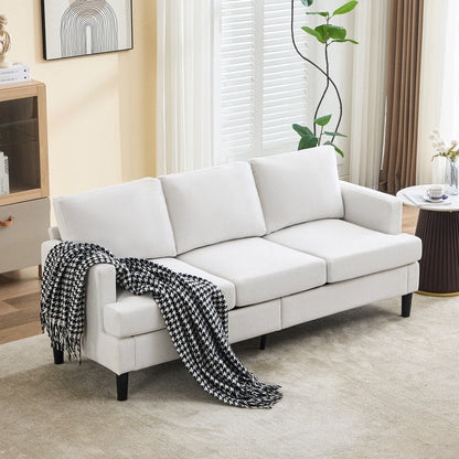 3-Seater Sofa - Breathable Fabric, Supportive Armrests & Sturdy Legs