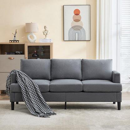 3-Seater Sofa - Breathable Fabric, Supportive Armrests & Sturdy Legs