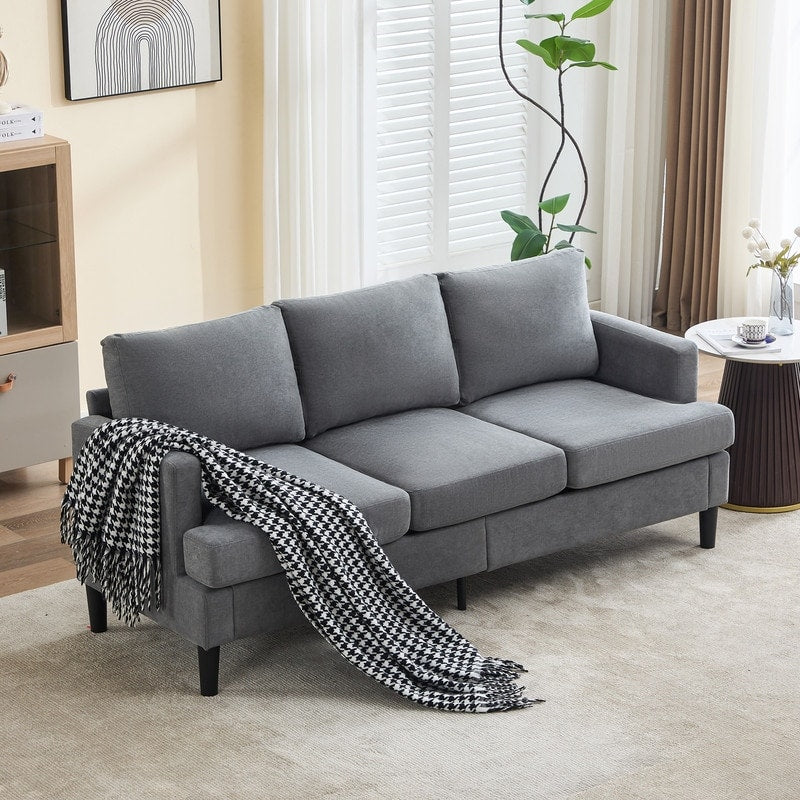 3-Seater Sofa - Breathable Fabric, Supportive Armrests & Sturdy Legs