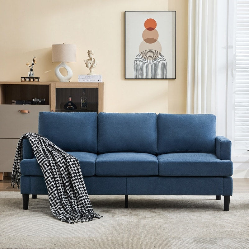 3-Seater Sofa - Breathable Fabric, Supportive Armrests & Sturdy Legs