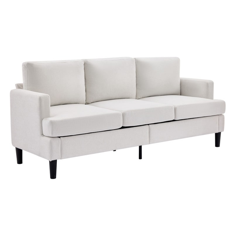 3-Seater Sofa - Breathable Fabric, Supportive Armrests & Sturdy Legs