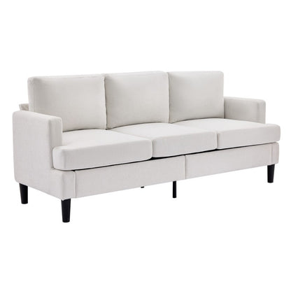 3-Seater Sofa - Breathable Fabric, Supportive Armrests & Sturdy Legs