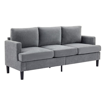 3-Seater Sofa - Breathable Fabric, Supportive Armrests & Sturdy Legs