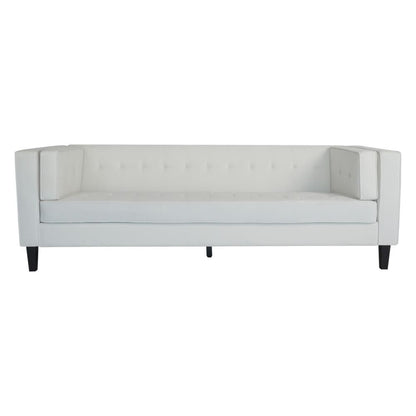 3-Seater Velvet Upholstered Tufted Coach Sofa