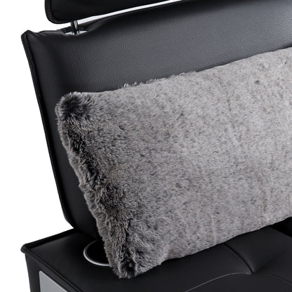 3-in-1 Convertible Chair Bed Adjustable Sofa Reclining Lounge with Bluetooth Speakers, USB Ports and Soft Pillow