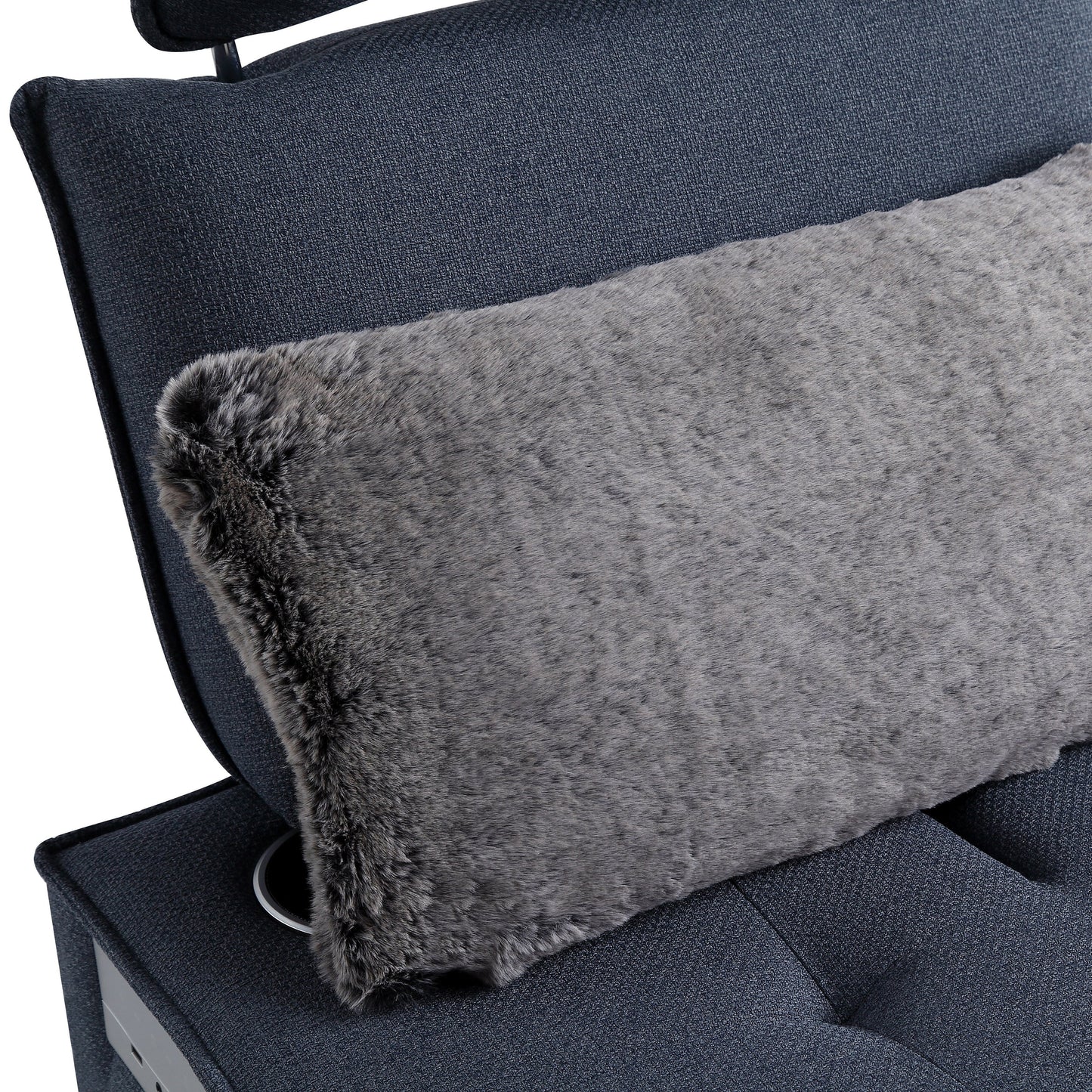 3-in-1 Convertible Chair Bed Adjustable Sofa Reclining Lounge with Bluetooth Speakers, USB Ports and Soft Pillow