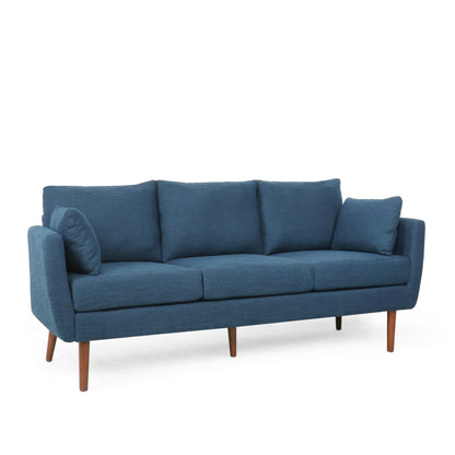 3-seater Sofa with Birchwood Legs and Pillows