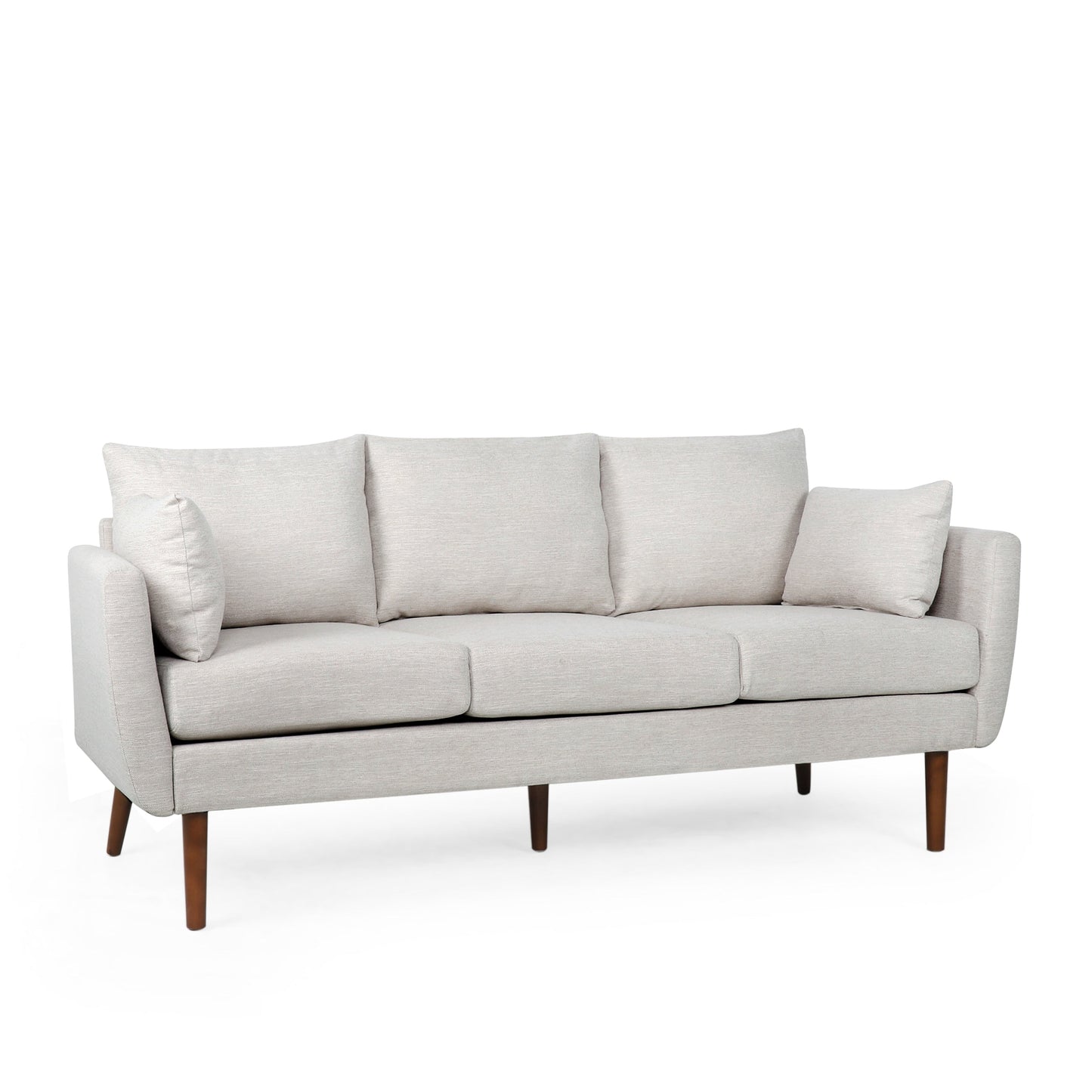 3-seater Sofa with Birchwood Legs and Pillows