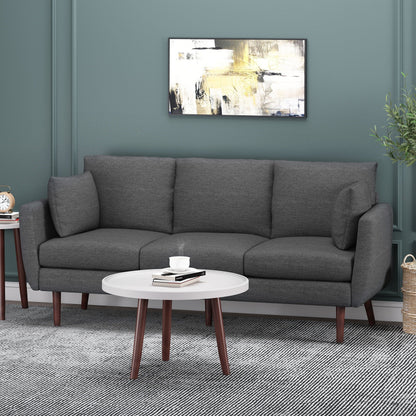 3-seater Sofa with Birchwood Legs and Pillows