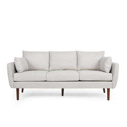 3-seater Sofa with Birchwood Legs and Pillows