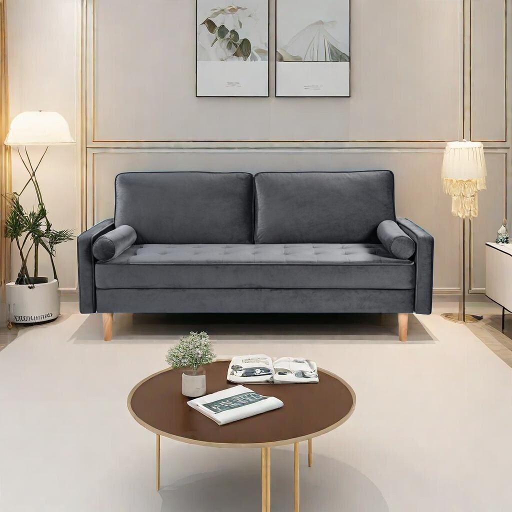 3-seater Sofa with Cotton Cushion
