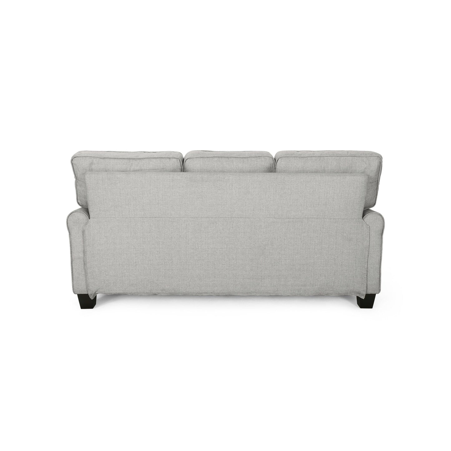 3-seater Sofa with Overstuffed Cushions and Tapered Legs