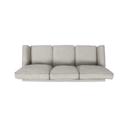 3-seater Sofa with Overstuffed Cushions and Tapered Legs