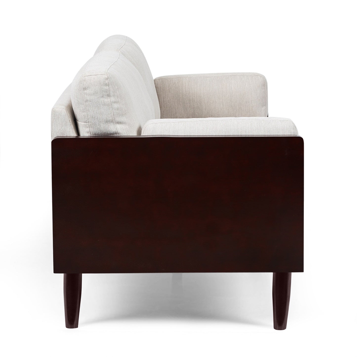 3-seater Sofa with Wood Legs and Exposed Frame