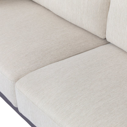 3-seater Sofa with Wood Legs and Exposed Frame