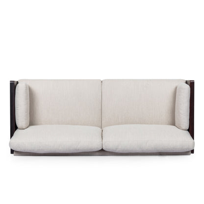 3-seater Sofa with Wood Legs and Exposed Frame