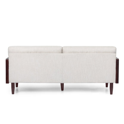 3-seater Sofa with Wood Legs and Exposed Frame