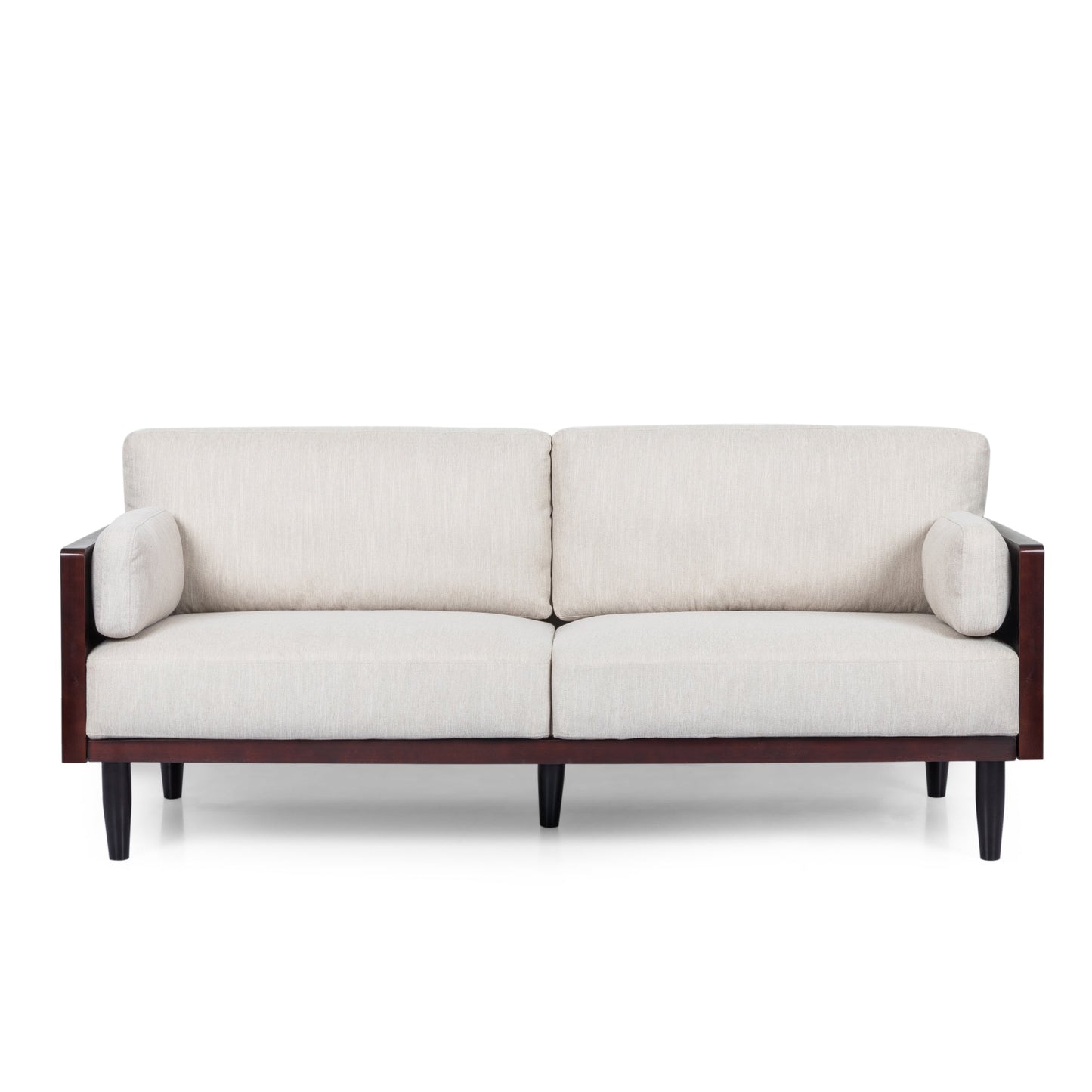 3-seater Sofa with Wood Legs and Exposed Frame