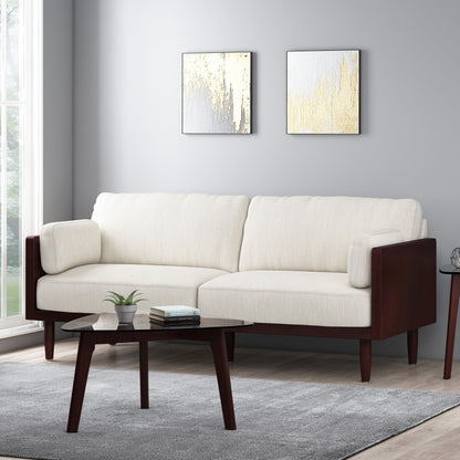 3-seater Sofa with Wood Legs and Exposed Frame