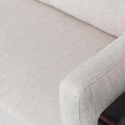 3-seater Sofa with Wood Legs and Exposed Frame