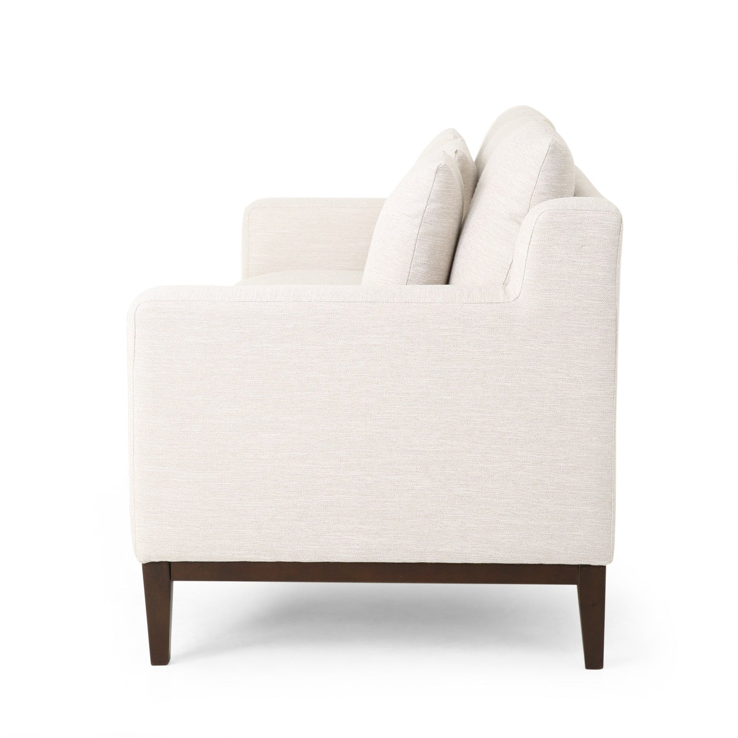 3-seater Sofa with Wood Legs and Matching Pillows
