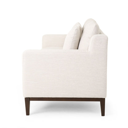 3-seater Sofa with Wood Legs and Matching Pillows