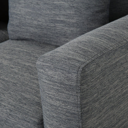3-seater Sofa with Wood Legs and Matching Pillows