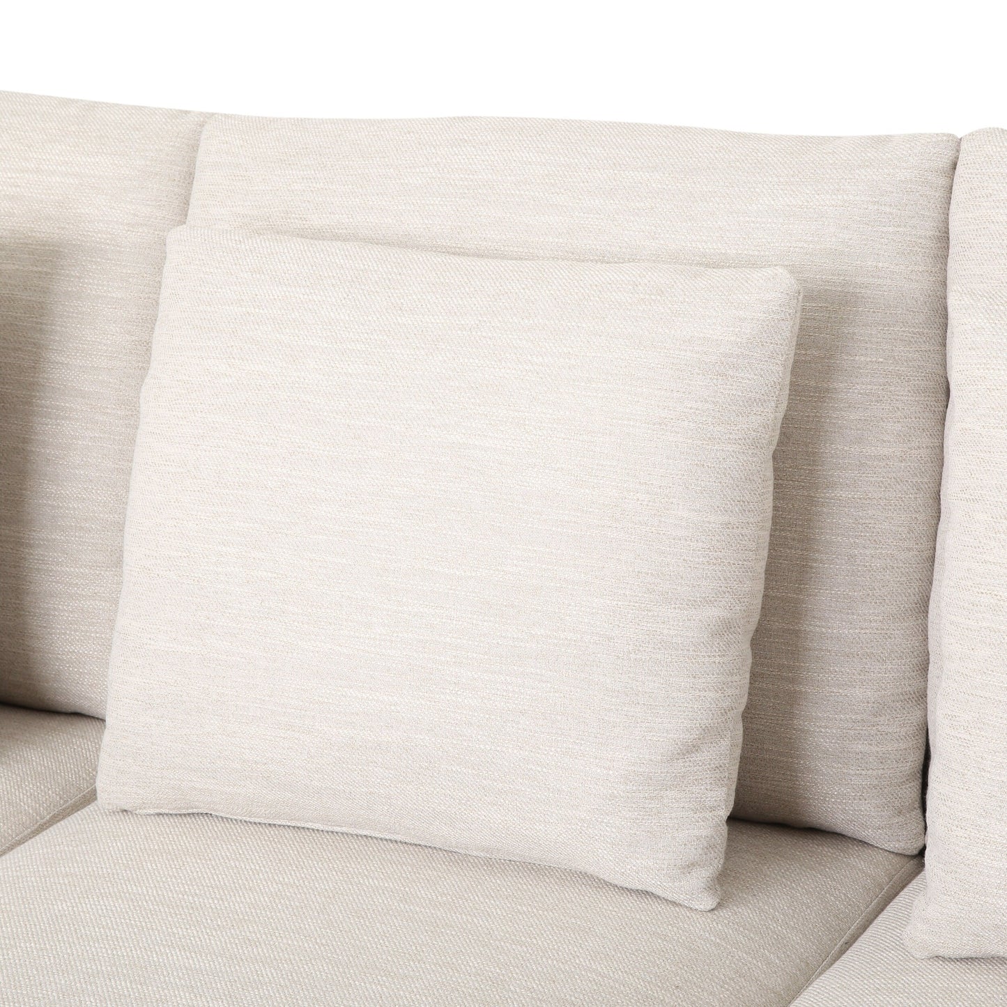 3-seater Sofa with Wood Legs and Matching Pillows